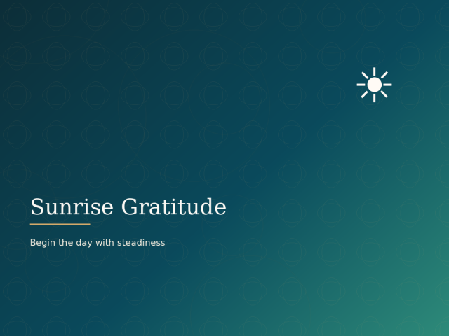 Sunrise Gratitude