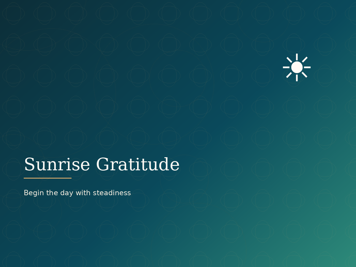 Sunrise Gratitude